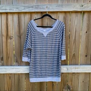 A Pea in the Pod Maternity Grey Striped Sweater